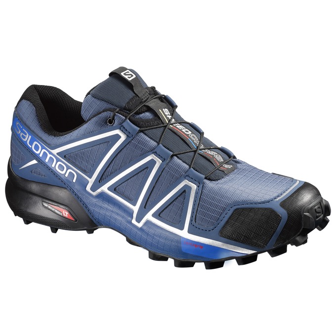 Salomon Singapore Mens Trail Running Shoes - SPEEDCROSS 4 Deep Blue/Black | 09251-JDUX